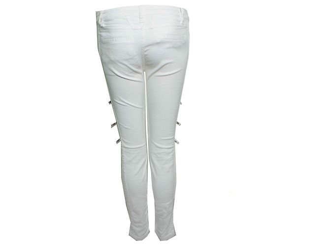 Closed cerrado, jeans biker blancos con cremalleras - vista 2
