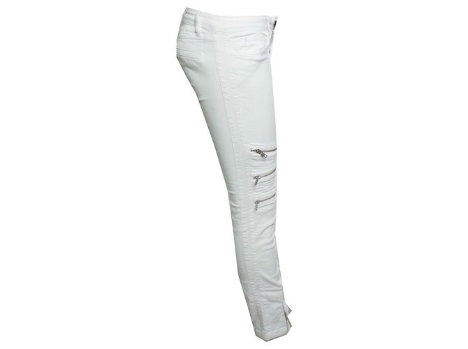 Closed cerrado, jeans biker blancos con cremalleras - vista 4