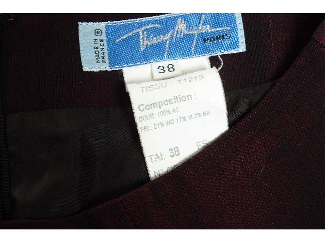 Thierry Mugler, Abito misto bordeaux Rosso - vista 10