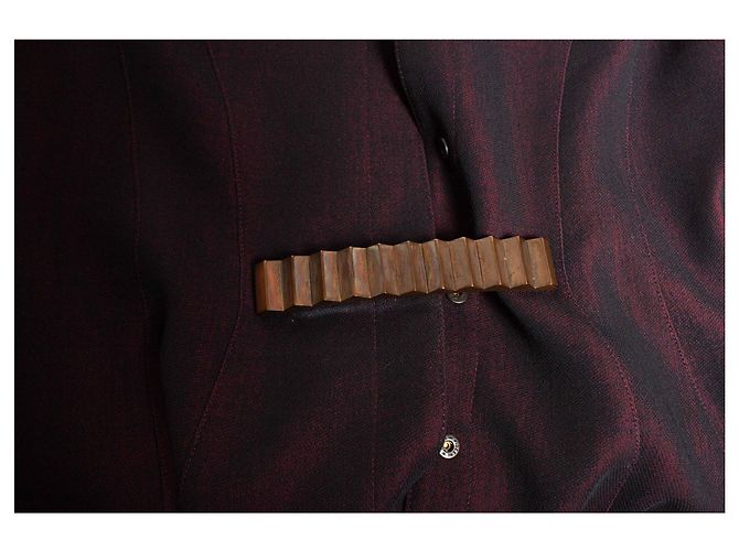 Thierry Mugler, Abito misto bordeaux Rosso - vista 8