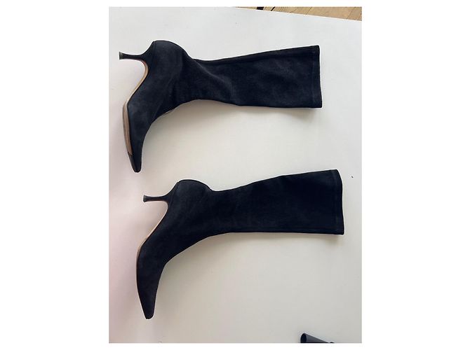 Botas Jimmy Choo de ante negro con punta 36 - vista 2