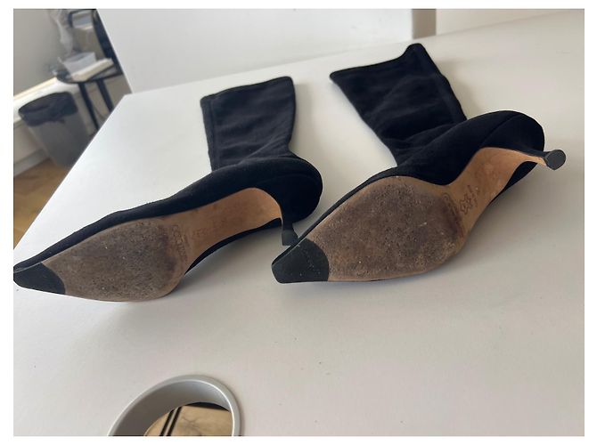 Botas Jimmy Choo de ante negro con punta 36 - vista 4