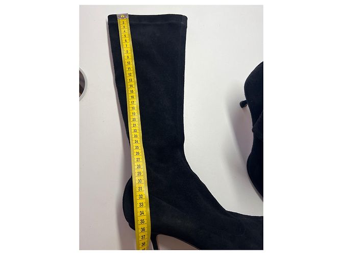 Botas Jimmy Choo de ante negro con punta 36 - vista 10