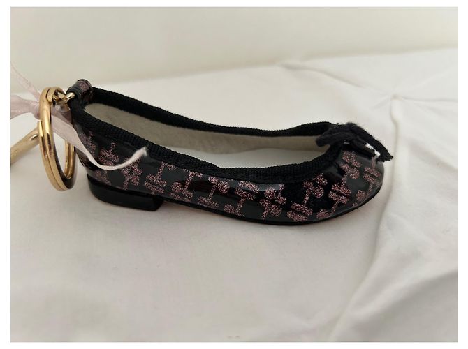 Accessorio per borsa Repetto nero e rosa vernice - vista 4