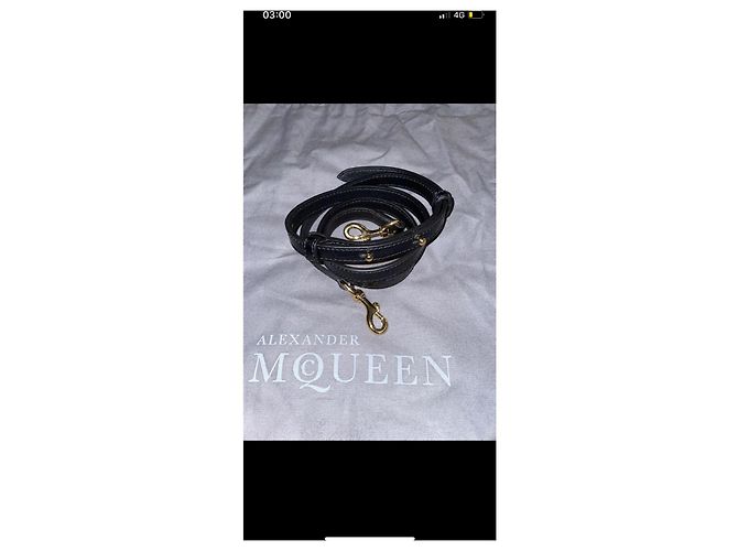 Borsa a mano Alexander McQueen Heroine 21 in pelle nera Nero - vista 5