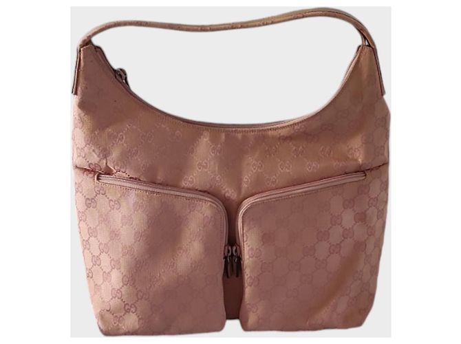 Borsa tote Gucci monogramma rosa in tela - vista 2