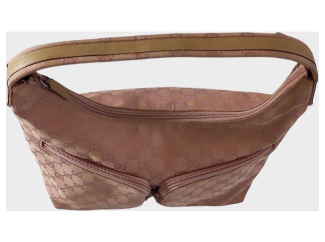Borsa tote Gucci monogramma rosa in tela - vista 5