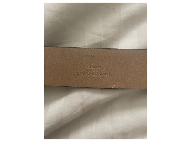 Marmont Gucci Gürtel Beige Leder Logo 90 - Ansicht 5