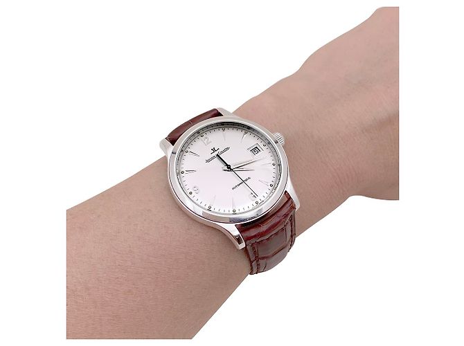 Montre Jaeger Lecoultre, "Master Control", acier, cuir. - vue 5