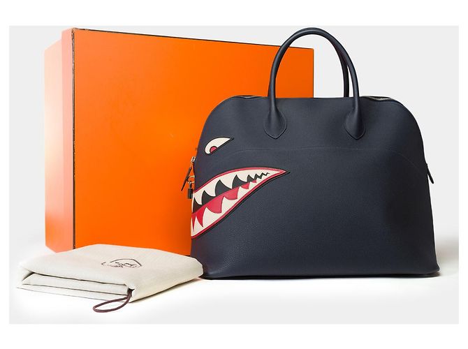 Hermès Borsa HERMES Bolide in Pelle Blu Navy - 101971 - vista 2