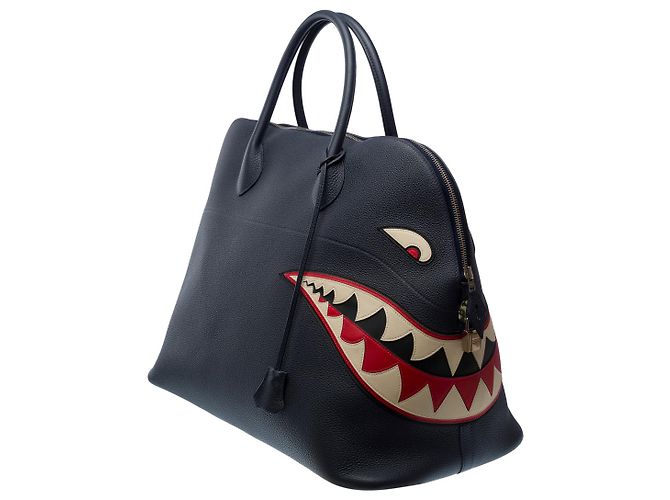 Hermès Borsa HERMES Bolide in Pelle Blu Navy - 101971 - vista 5