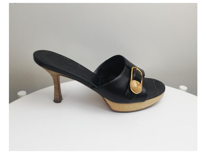 Mules Chanel in pelle nera 37 Nero - vista 4