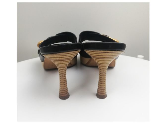 Mules Chanel in pelle nera 37 Nero - vista 6