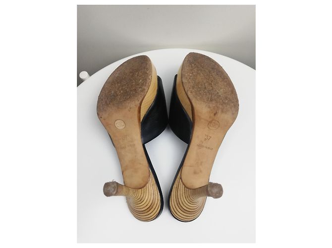 Mules Chanel in pelle nera 37 Nero - vista 7