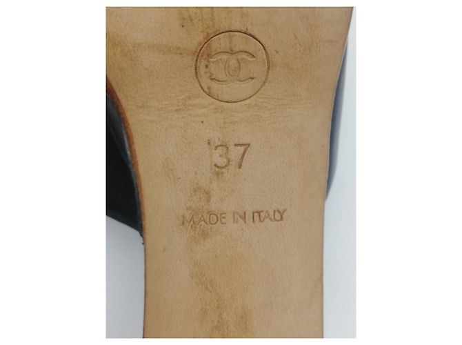 Mules Chanel in pelle nera 37 Nero - vista 8