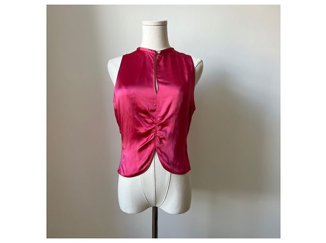 Emporio Armani Top in seta Armani vintage Argento - vista 3