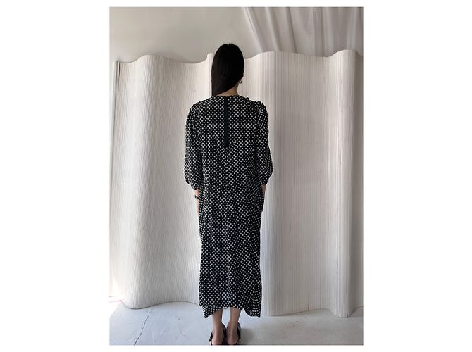 Comme Des Garcons vestido de seda Comme des Garçons Negro - vista 4