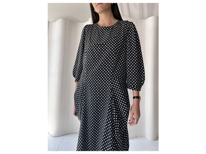 Comme Des Garcons vestido de seda Comme des Garçons Negro - vista 5