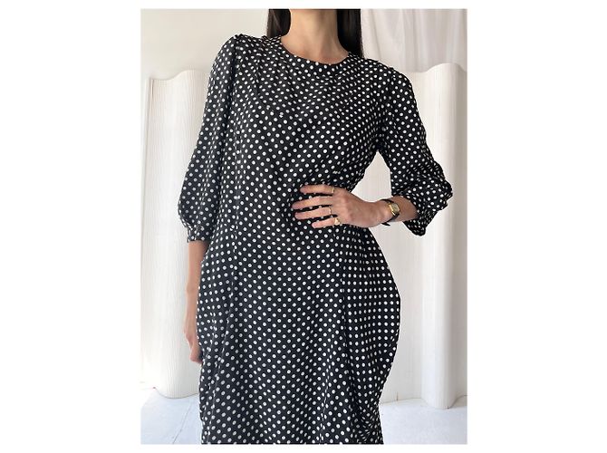 Comme Des Garcons vestido de seda Comme des Garçons Negro - vista 6