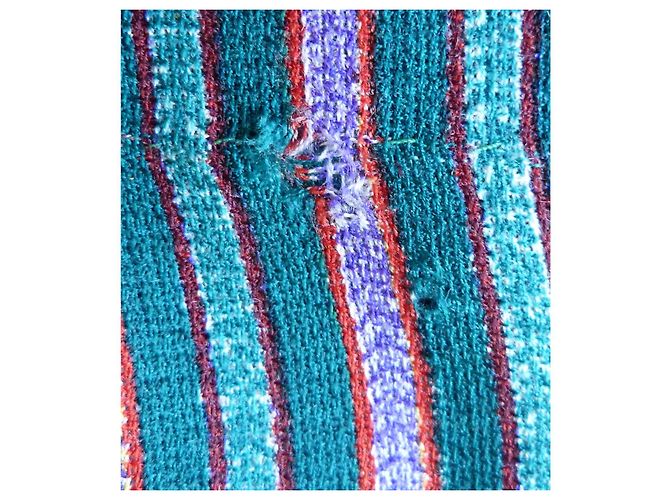 Falda larga de rayas de algodón Yves Saint Laurent Multicolor - vista 7