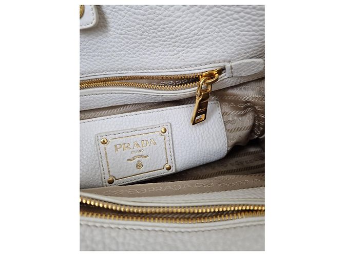 Borsa Prada in pelle color crema Crudo - vista 14
