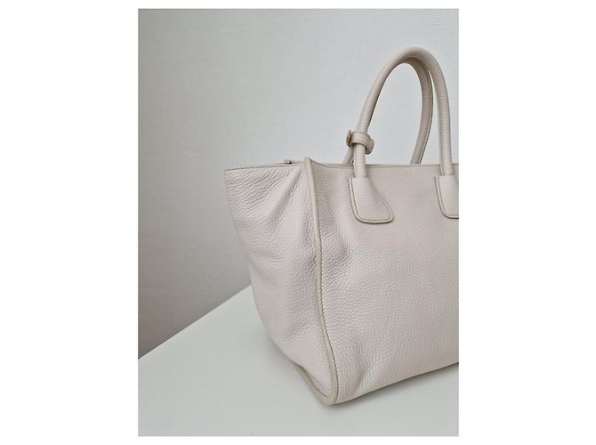 Borsa Prada in pelle color crema Crudo - vista 7