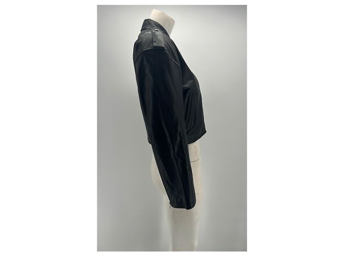 Autre Marque Chaquetas Envelope 1976 T.FR 36 de cuero vegano Negro - vista 4