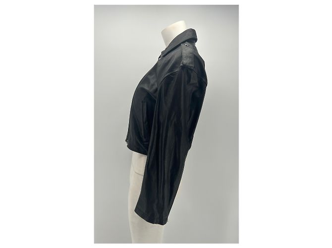 Autre Marque Chaquetas Envelope 1976 T.FR 36 de cuero vegano Negro - vista 5