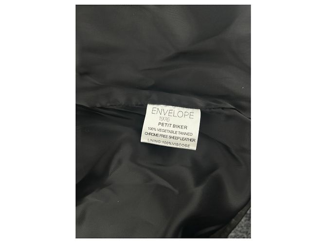 Autre Marque Chaquetas Envelope 1976 T.FR 36 de cuero vegano Negro - vista 7