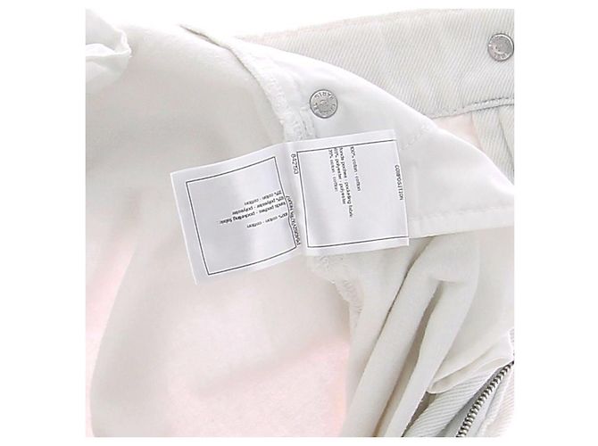 Jeans Chanel T.FR 36 Cotone Bianco - vista 6