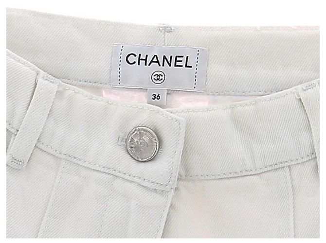 Jeans Chanel T.FR 36 Cotone Bianco - vista 7