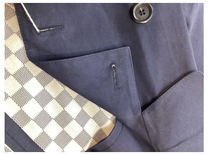 Abrigos Louis Vuitton T.FR 42 Algodón Azul - vista 9