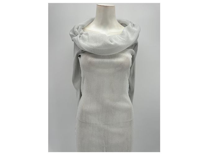 Autre Marque La Semaine vestidos T.FR 38 Poliéster Gris - vista 5
