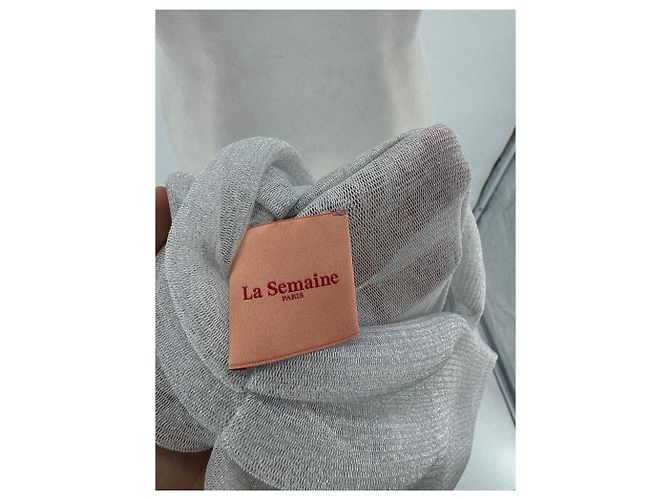 Autre Marque La Semaine vestidos T.FR 38 Poliéster Gris - vista 6