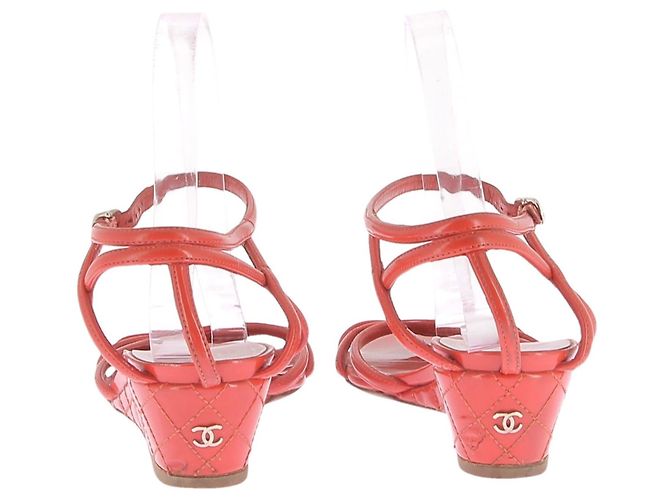 Sandali Chanel T.EU 38 Pelle Arancione - vista 5