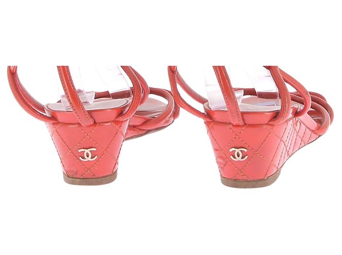 Sandali Chanel T.EU 38 Pelle Arancione - vista 8