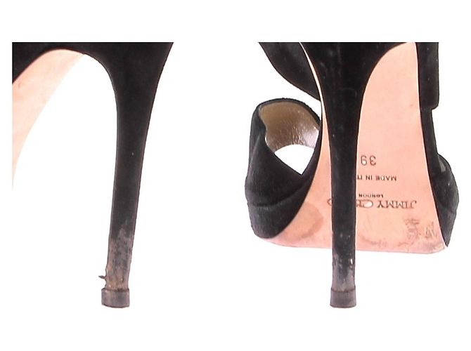 Tacchi Jimmy Choo T.EU 39 Camoscio Nero - vista 7