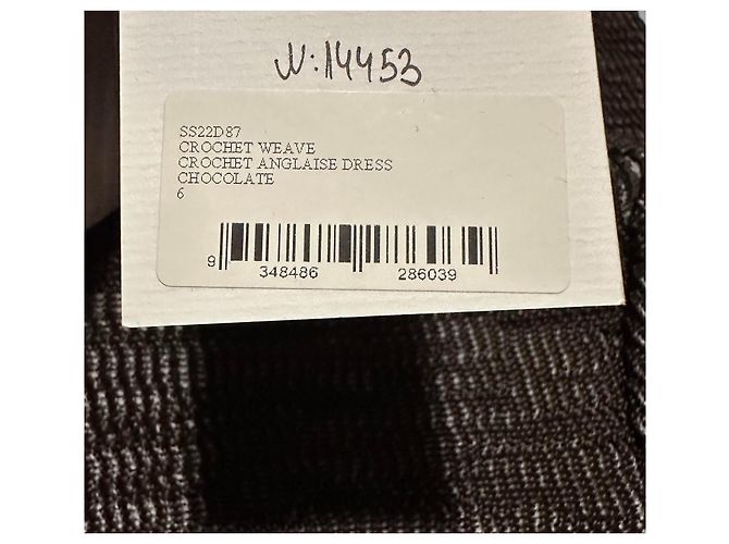 Autre Marque Vestido Christopher Esber Crochet Anglaise Marrón Castaño - vista 10