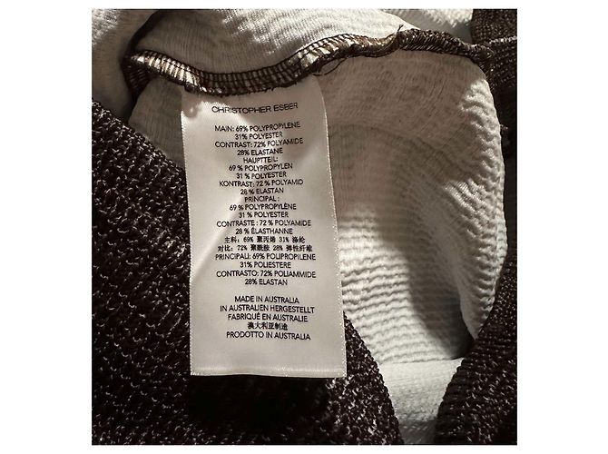 Autre Marque Vestido Christopher Esber Crochet Anglaise Marrón Castaño - vista 11