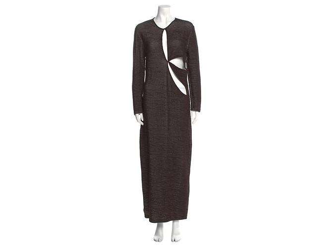 Autre Marque Vestido Christopher Esber Crochet Anglaise Marrón Castaño - vista 2