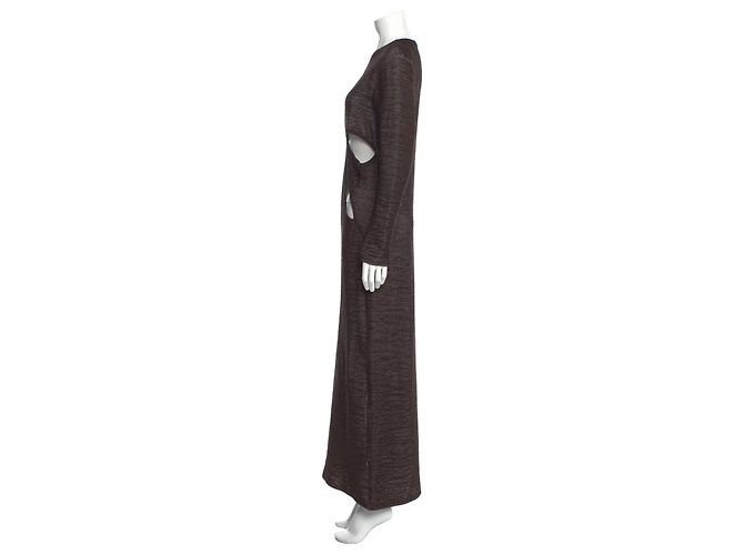 Autre Marque Vestido Christopher Esber Crochet Anglaise Marrón Castaño - vista 3