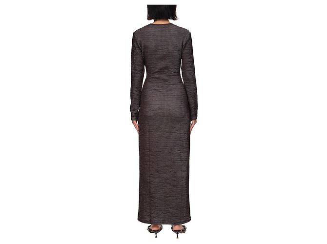 Autre Marque Vestido Christopher Esber Crochet Anglaise Marrón Castaño - vista 7