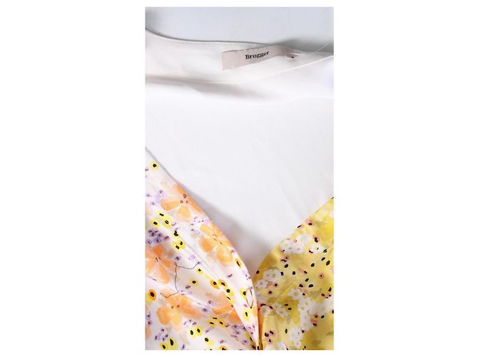 Autre Marque Brogger Elsie Seiden Maxikleid mit Blumenmuster Mehrfarben - Ansicht 5