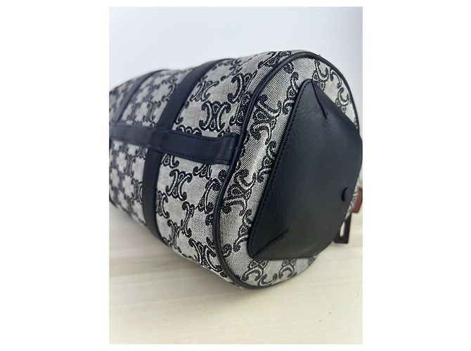 Céline Boston Bag Vintage Triomphe Canvas in sehr gutem Zustand - Ansicht 7