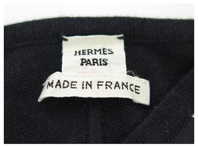 Hermès NEUER HERMES TWILLAINE-PULLOVER MIT TATERSALE-DRUCK 38 M IN KASCHMIR-SEIDEN-BOX Marineblau - Ansicht 5