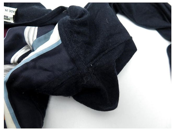 Hermès NEUER HERMES TWILLAINE-PULLOVER MIT TATERSALE-DRUCK 38 M IN KASCHMIR-SEIDEN-BOX Marineblau - Ansicht 6