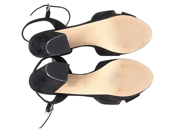Sandali Stuart Weitzman Dayna con plateau in pelle scamosciata nera - vista 14