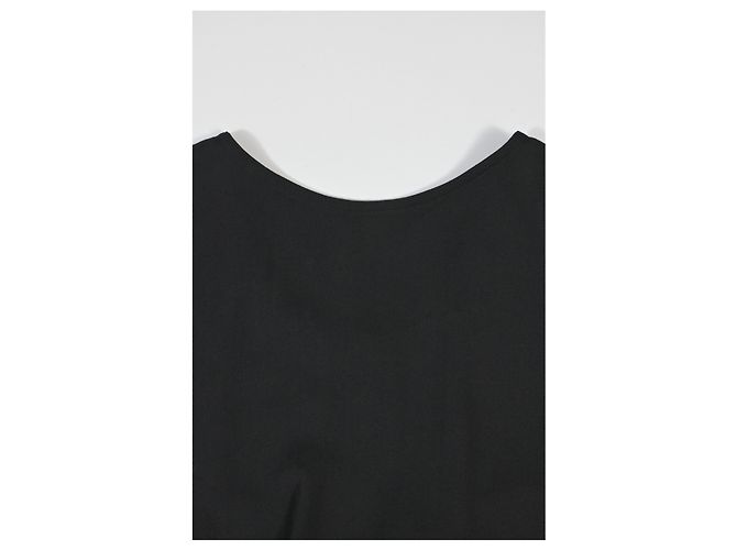 Vestido assimétrico Ann Demeulemeester em lã preta - vista 10