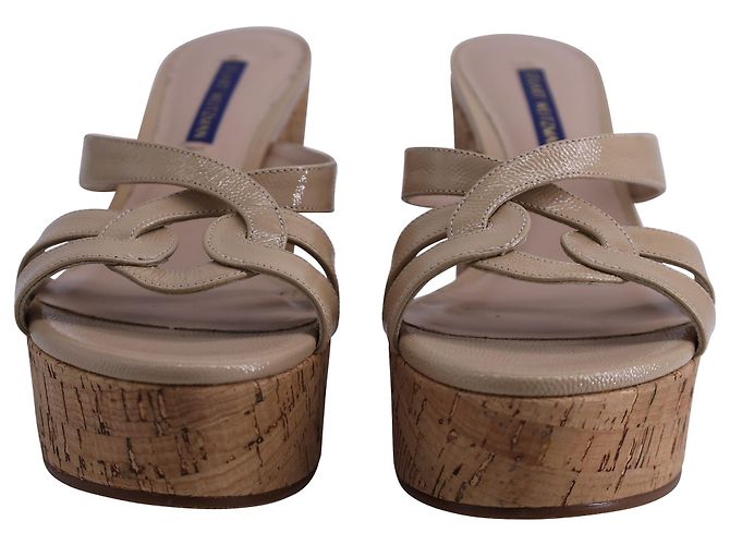 Sandali con zeppa Cadence Stuart Weitzman in pelle beige - vista 2