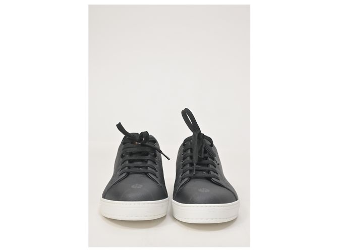 Sneakers Berluti Playtime in tela spalmata grigia - vista 13